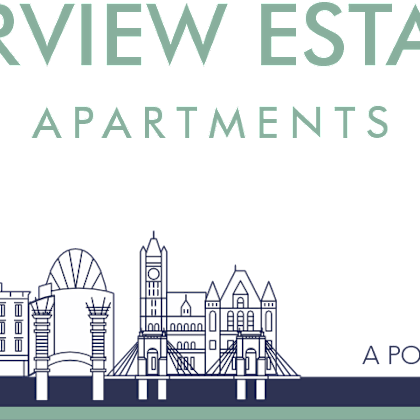 an illustration of the fairview estates apartments logo