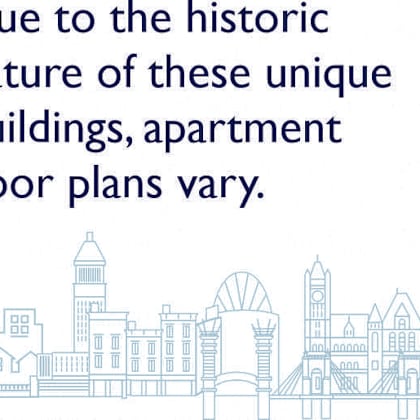 due to the historic nature of these unique buildings  apartment floor plans vary
