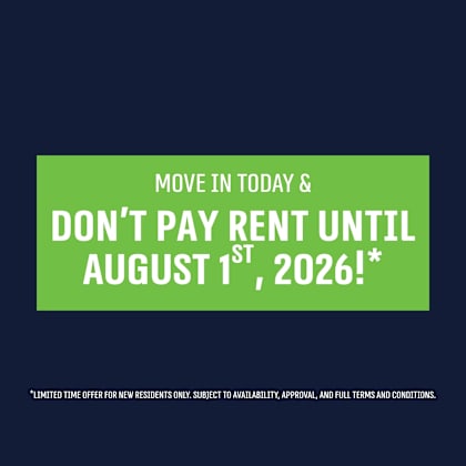 a promotional image offering a free rent period for new residents.