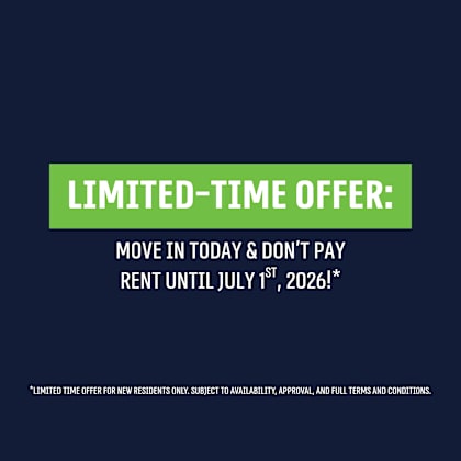 a promotional image offering a limited-time move-in offer for new residents.