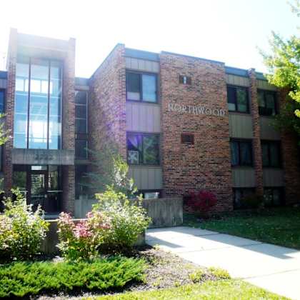 a building with the word "northwood" on it.