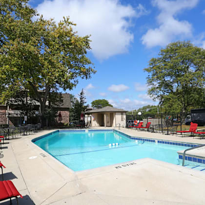the swimming pool at our apartments