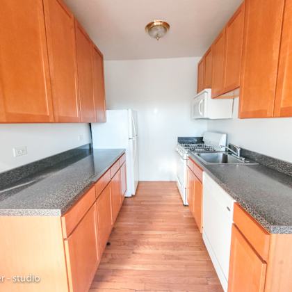 hardwood floors studio kitchen evanston northwestern university