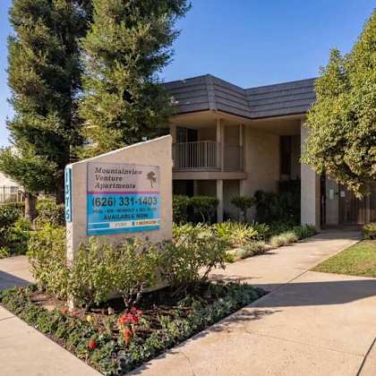 a building with a sign in front of it at mountainview venture, covina, 91722