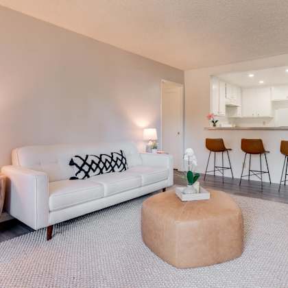 a living room with a couch and a coffee table at alosta place, azusa, ca, 91702