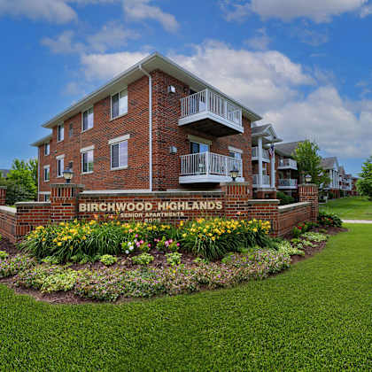 an image of the brickwood highlands sign in front of the building