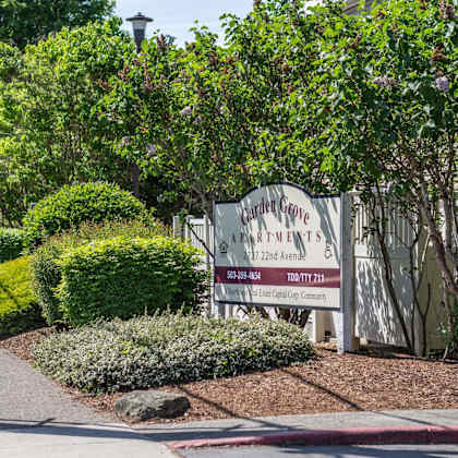 garden grove apts property sign