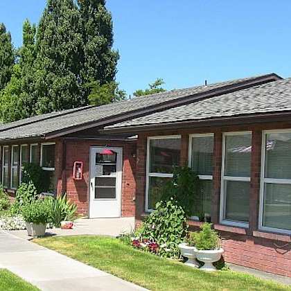 property elevation with landscaping
