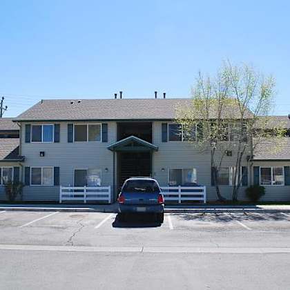 apartment building from parking lot