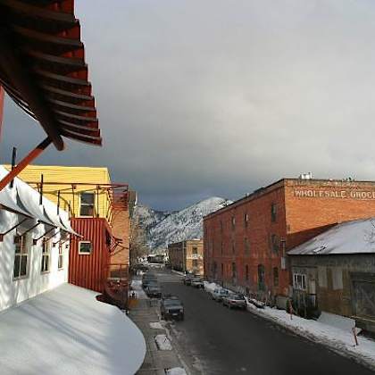 view down the street