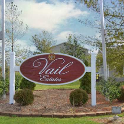 sign at vail estates 2100 s. richland creek dr, princeton, in