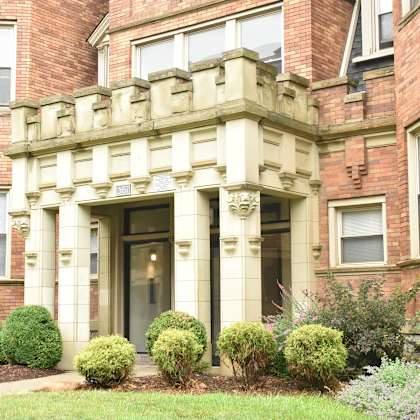 front enterance of apartment building