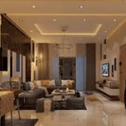 a living room filled with furniture and a table