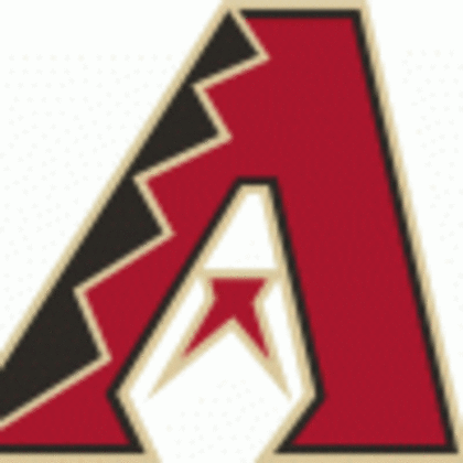 a red and black triangle with a red arrow on it