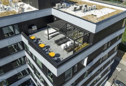 View Of The Rooftop Terrace at Analog PDX Apartments, Portland, OR 97227