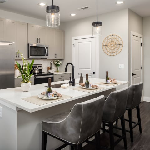 Spacious Open Kitchen at The Flats at Southlawn Apartments, Georgia