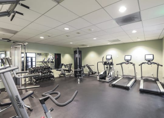 fitness center at the verandas apartments in canoga park ca