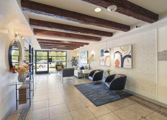 Newly remodeled lobby at the verandas apartment homes in canoga park california