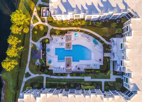Aerial View Of Pool at Linden on the GreeneWay, Orlando, 32824
