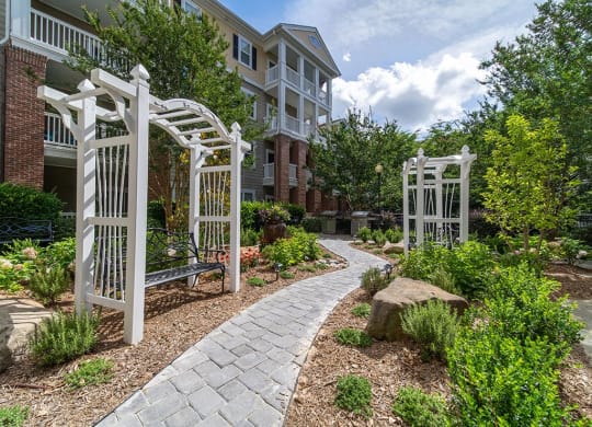 Courtyard Walking Space at Rose Heights Apartments, Raleigh, NC