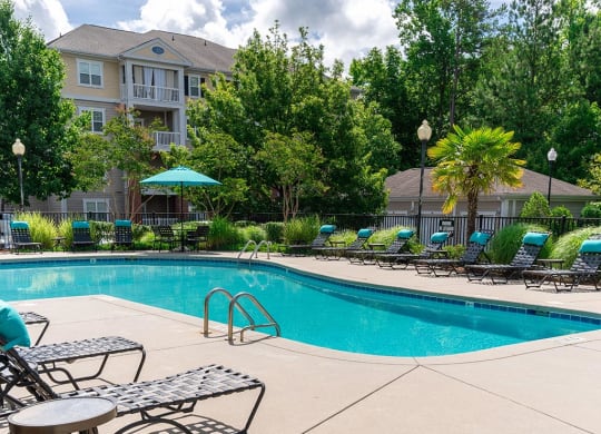 Pool With Sunning Deck at Rose Heights Apartments, Raleigh, 27613