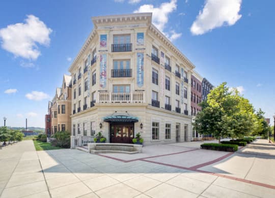a large white building with a sidewalk in front of it at Park Kennedy, Washington, DC