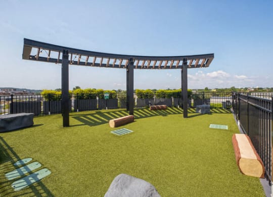 a grassy area with  at Park Kennedy, Washington