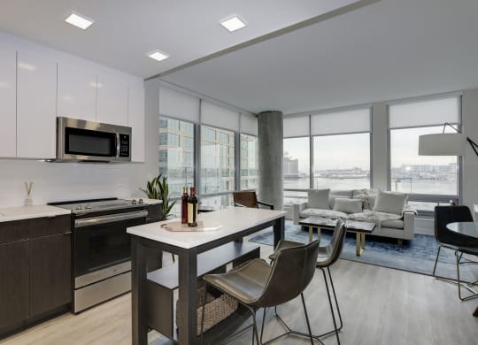 Well Equipped Kitchen And Dining at 1405 Point, Baltimore, MD