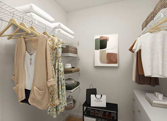 Walk-in closet at The Fields of Manassas in Lorton, VA