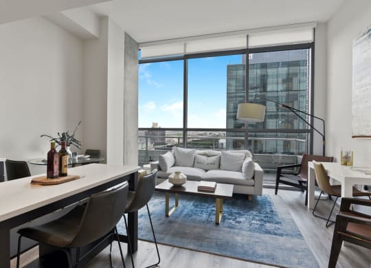 Dining Area With Living Space at 1405 Point, Baltimore, 21231