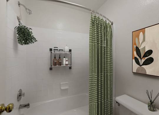 Shower and soaking tub at The Fields of Manassas in Lorton, VA