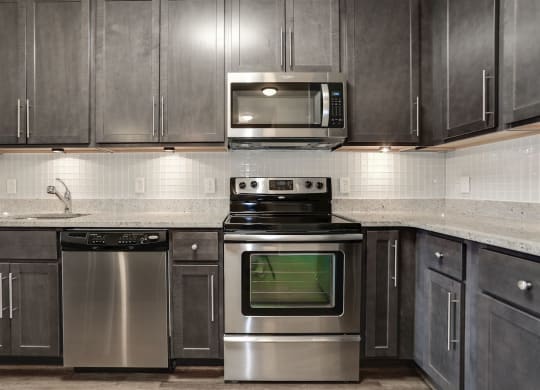 Electric Range In Kitchen at 800 Carlyle, Alexandria, 22314