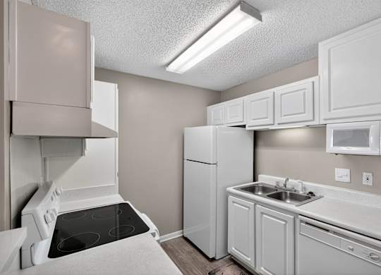 Kitchen with White Appliances at Alexander Ridge Apartments, Canton, 30114