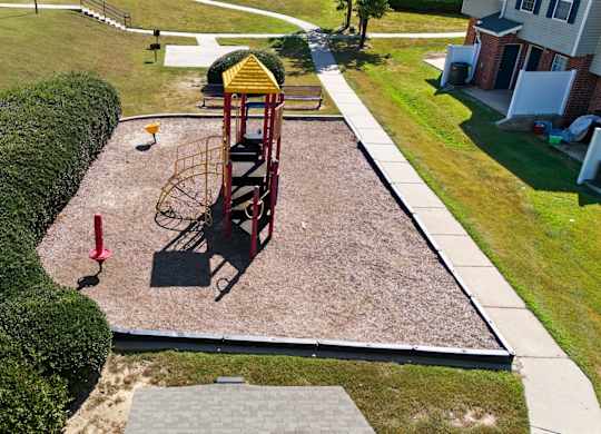 Drone View Of Playground at Greens at Stonecreek, Georgia, 30038