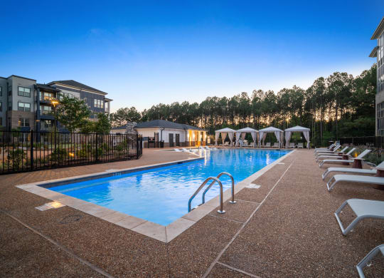 the swimming pool at our apartments at Preston Ridge, Cary, 27513