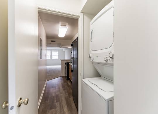 A white oven and stove in a kitchen at The Fields of Rockville, Rockville, 20850
