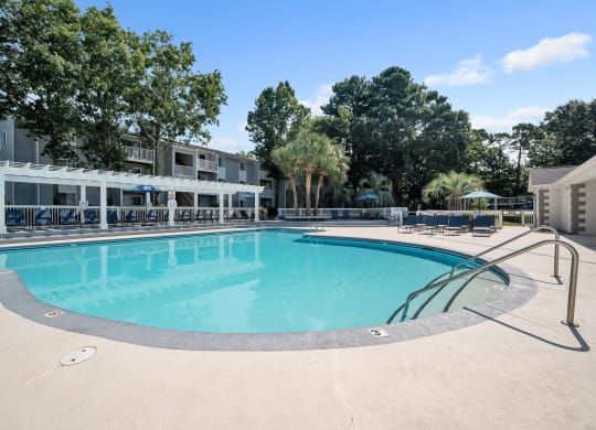 the swimming pool at our apartments at St. Andrews Reserve, North Carolina