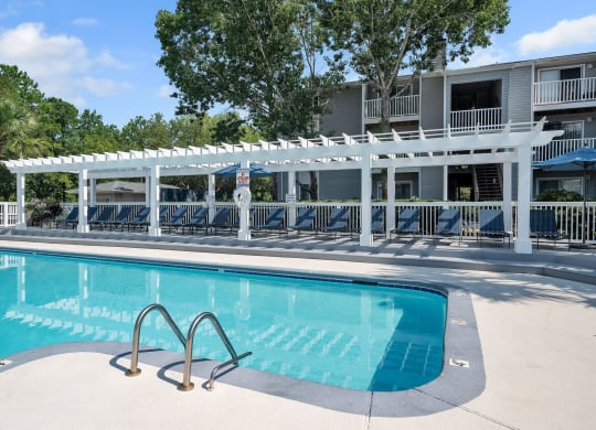 the swimming pool at our apartments at St. Andrews Reserve, Wilmington, NC
