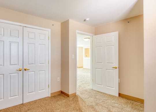 an empty room with two closets and two doors at North Market South Carroll, Maryland, 21701