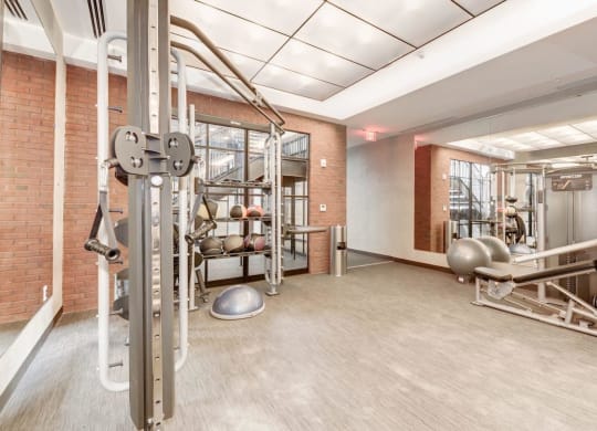 the gym at the flats at obsidian at Reed Row, Washington, 20009