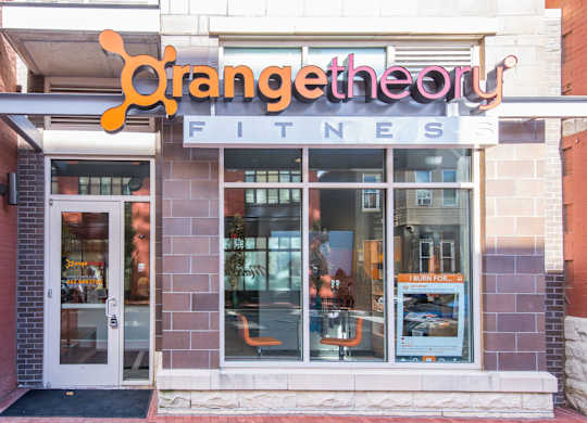 A fitness center called Orange Theory Fitness.