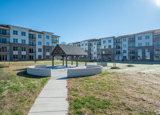 a view of a city with tall buildings and green grass at Fairmont at South Lake, Bowie, Maryland