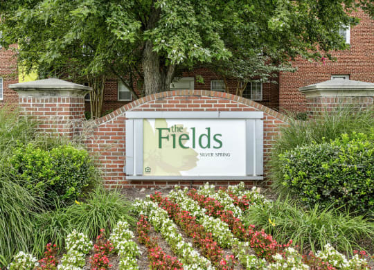 Monument Sign at The Fields of Silver Spring, Maryland