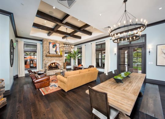 Clubhouse With Fireplace at Town Trelago, Maitland, FL, 32751