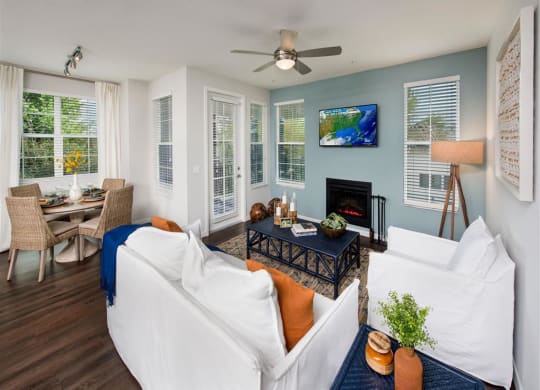Decorated Living Room at Town Trelago, Maitland, Florida