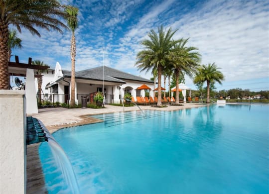 Pool Side Relaxing Area With Sundeck at Town Trelago, Maitland, 32751