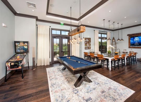 Billiards Table In Clubhouse at Town Trelago, Maitland, 32751