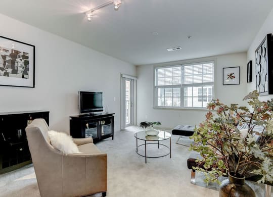 Living Room With Expansive Window at Garfield Park, Arlington, VA, 22201