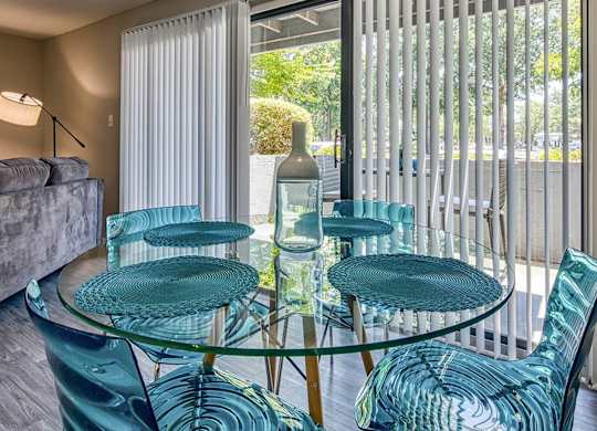 Decorated Dining Area at Compass at City Center, Newport News, VA