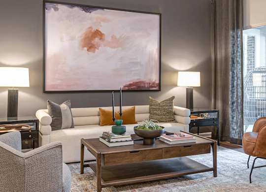 Modern Living Area at Crestline Cary, Cary